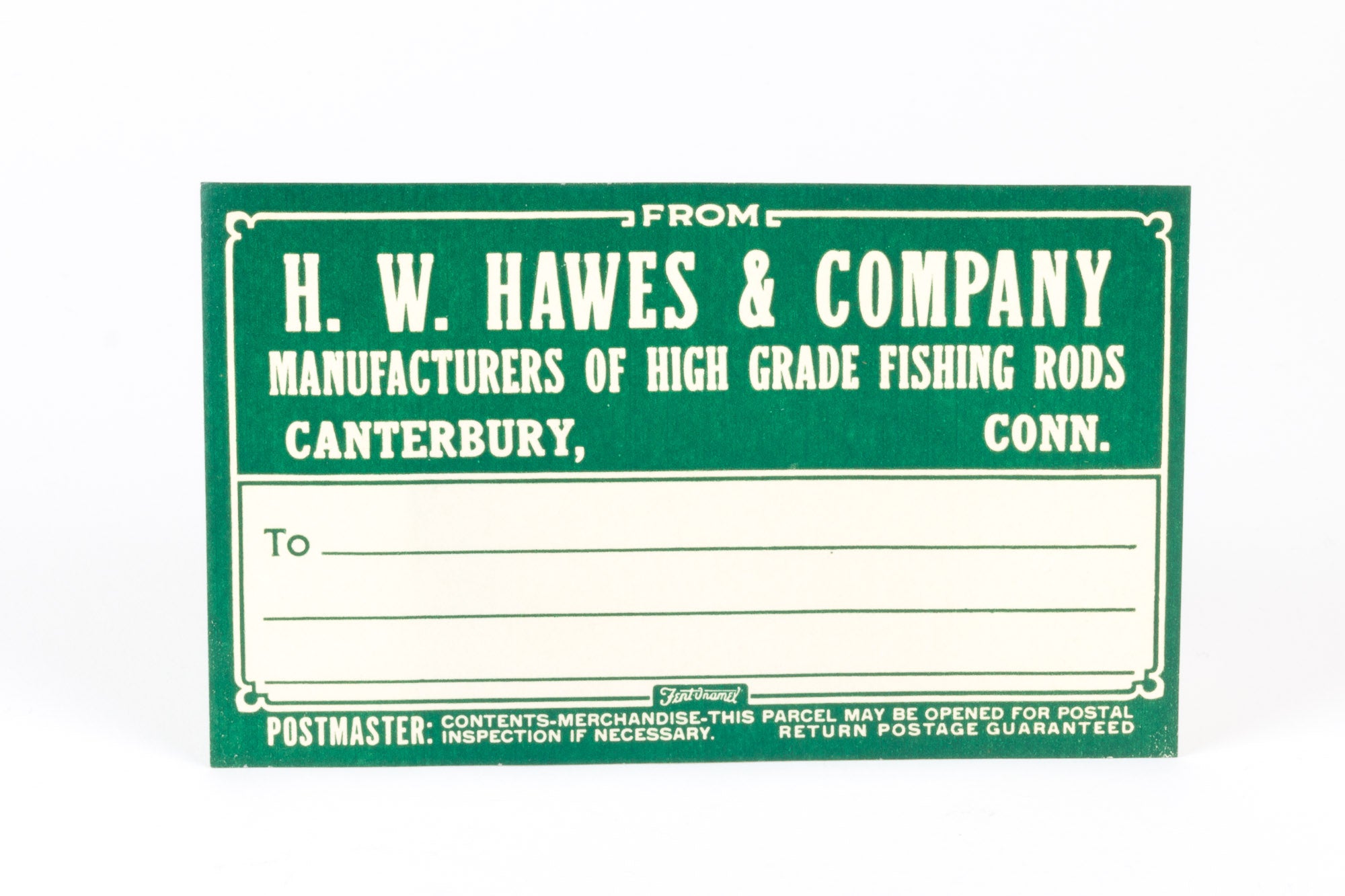 H.W. Hawes & Company - Mailing Label