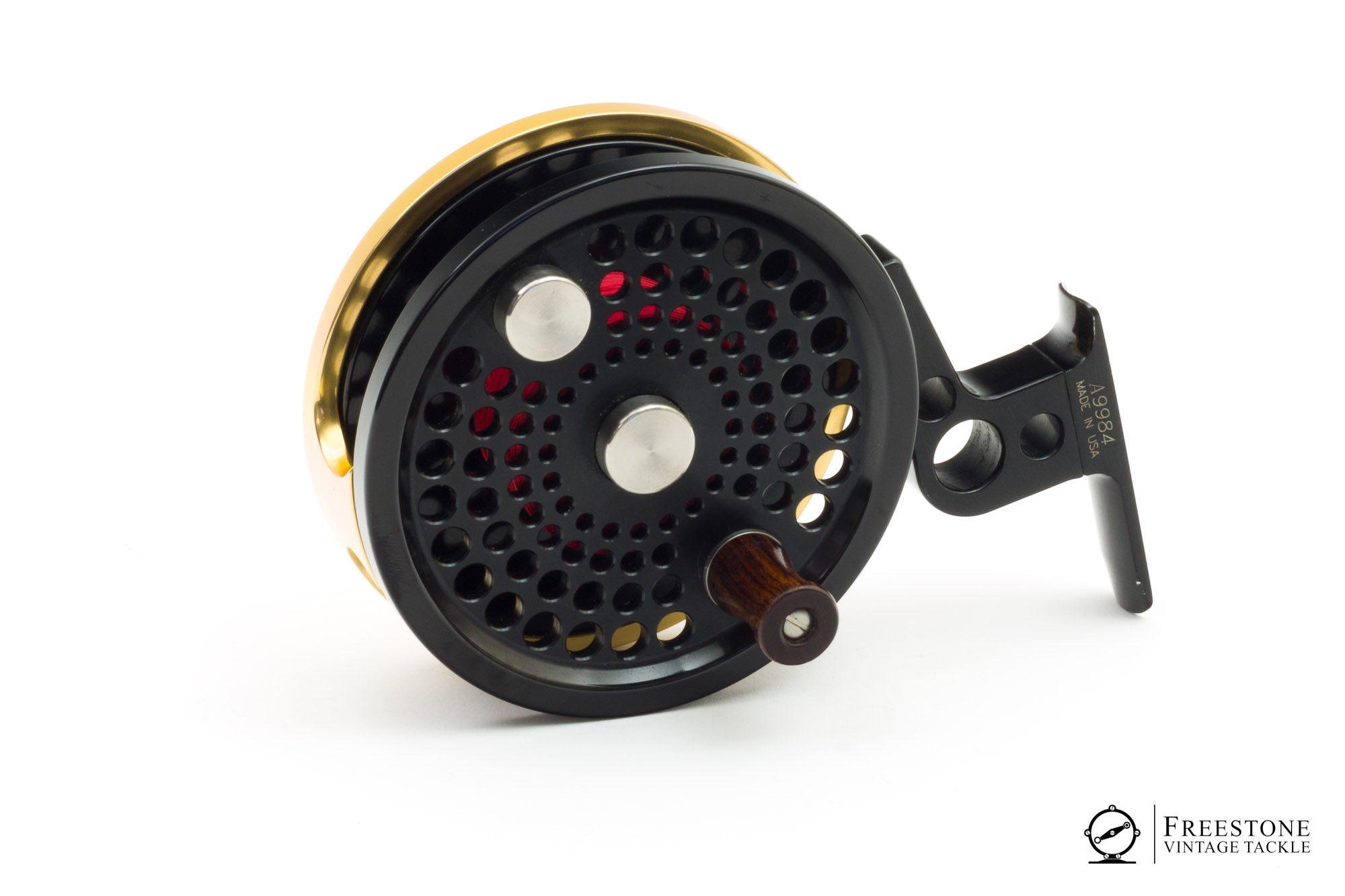 abel 3n ar fly reel TR Ported 5/6 Native Rainbow Finish and Drag Knob with R pawl sound Abel Rove Fly Reel