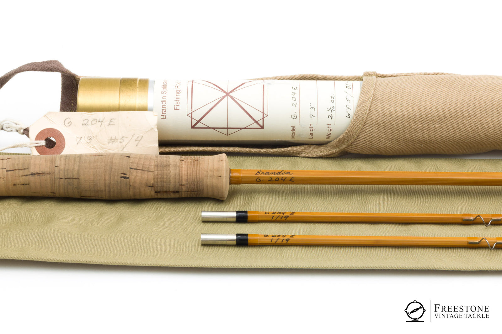 Brandin, Per - 7'3" 2/2, 4/5wt Bamboo Rod - Model G 204e