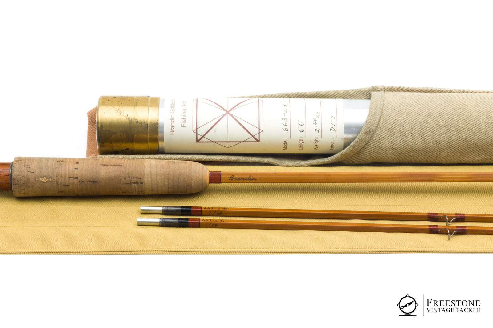 Brandin, Per - Model 663-2df, 6'6" 2/2 3wt Bamboo Rod