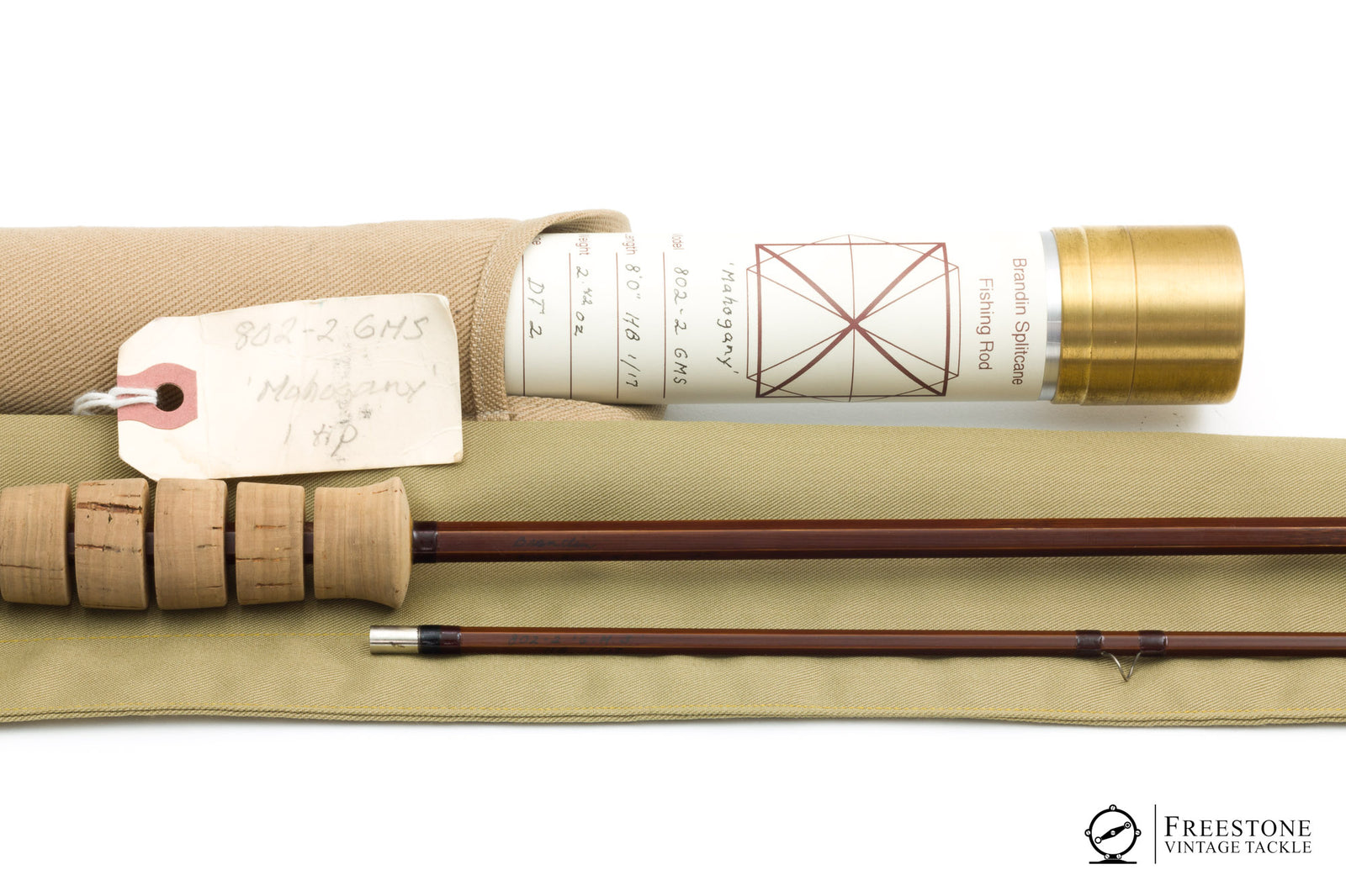 Brandin, Per - Model 802-2 G.M.S., 8' 2/1 2wt Hollowbuilt Bamboo Rod (Mahogany)