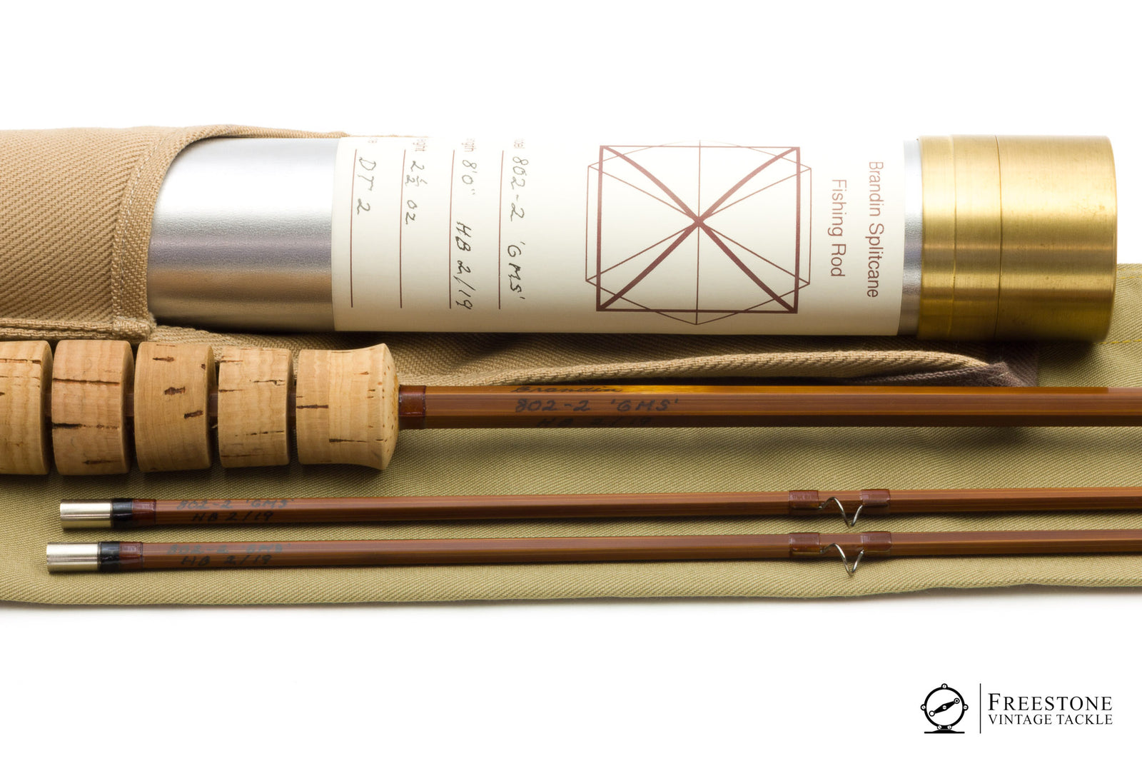 Brandin, Per - Model 802-2 'G.M.S.', 8' 2/2 2wt, Hollowbuilt Bamboo Rod