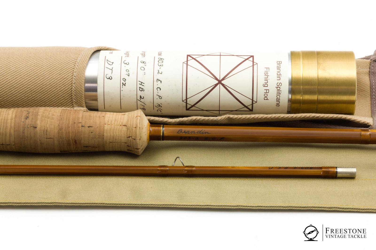 Brandin, Per - Model 803-2 E.C.P., 8' 2/1 3wt Hollow Built Bamboo rod