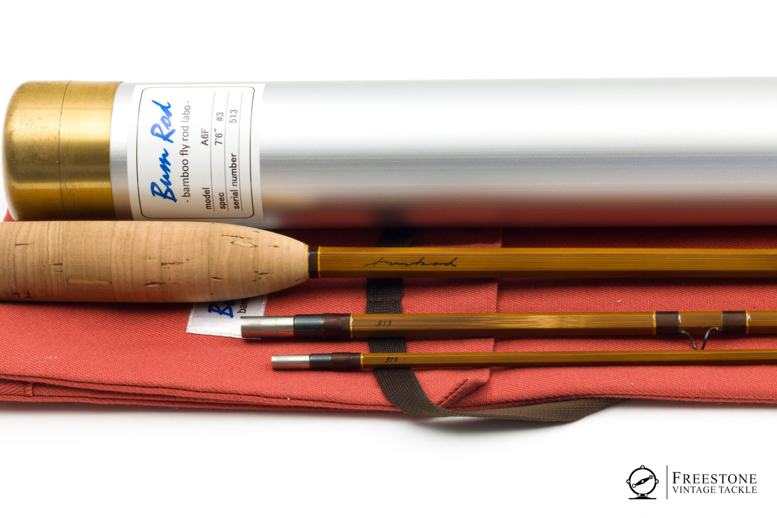 Bum Rod (Hidenobu Katake) - A6F, 7'6" 3/1 4wt Bamboo Rod