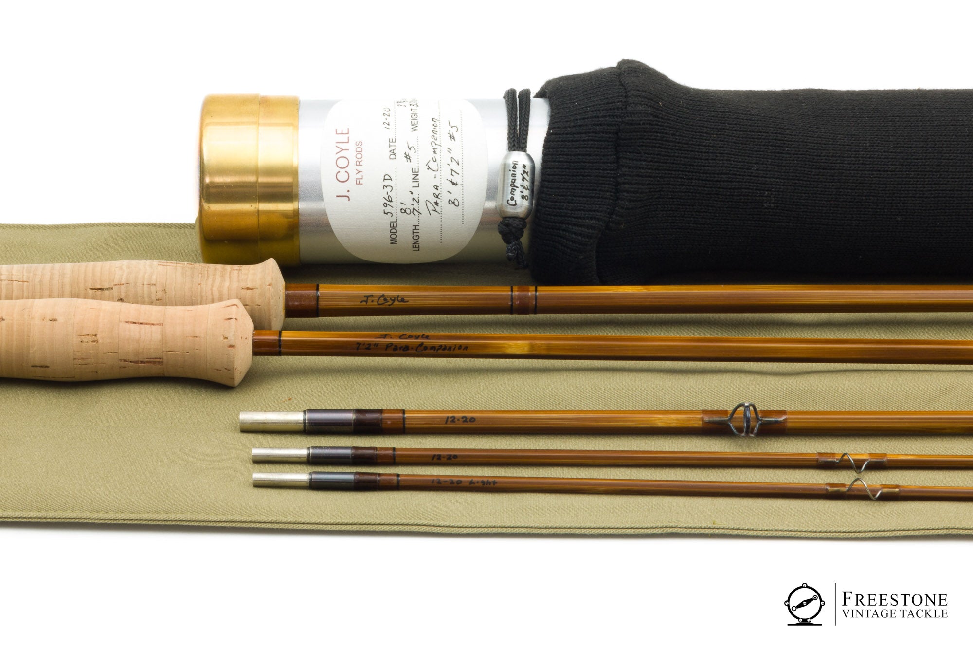 Coyle, Jack - Model 596-3D 'Para-Companion' 8'/7'2" 3-Piece Bamboo Rod