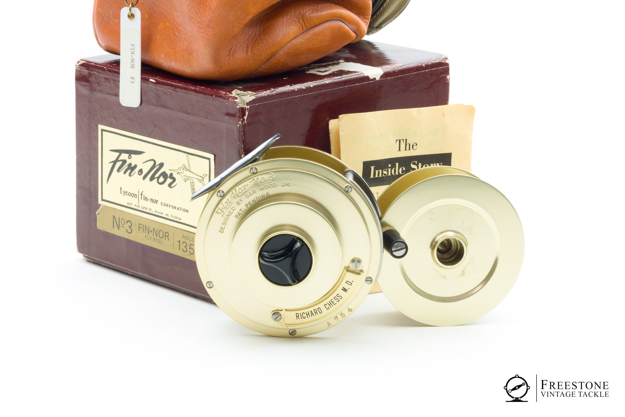 Fin-Nor - No. 3 Wedding Cake Fly Reel w/ Spare Spool - LHW