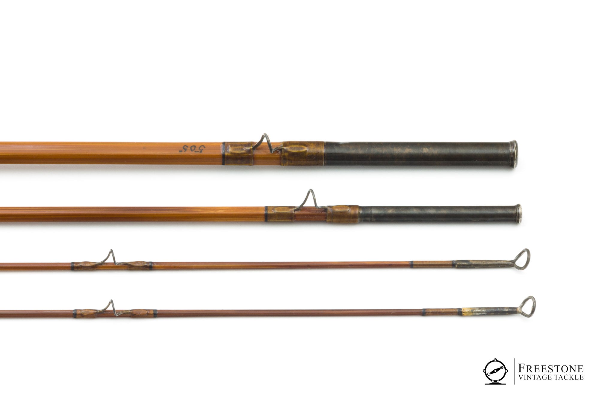 antique metal fly fishing rod Gillum, H.S. - 8' 3/2 5wt Bamboo Rod - Owned by John Atherton