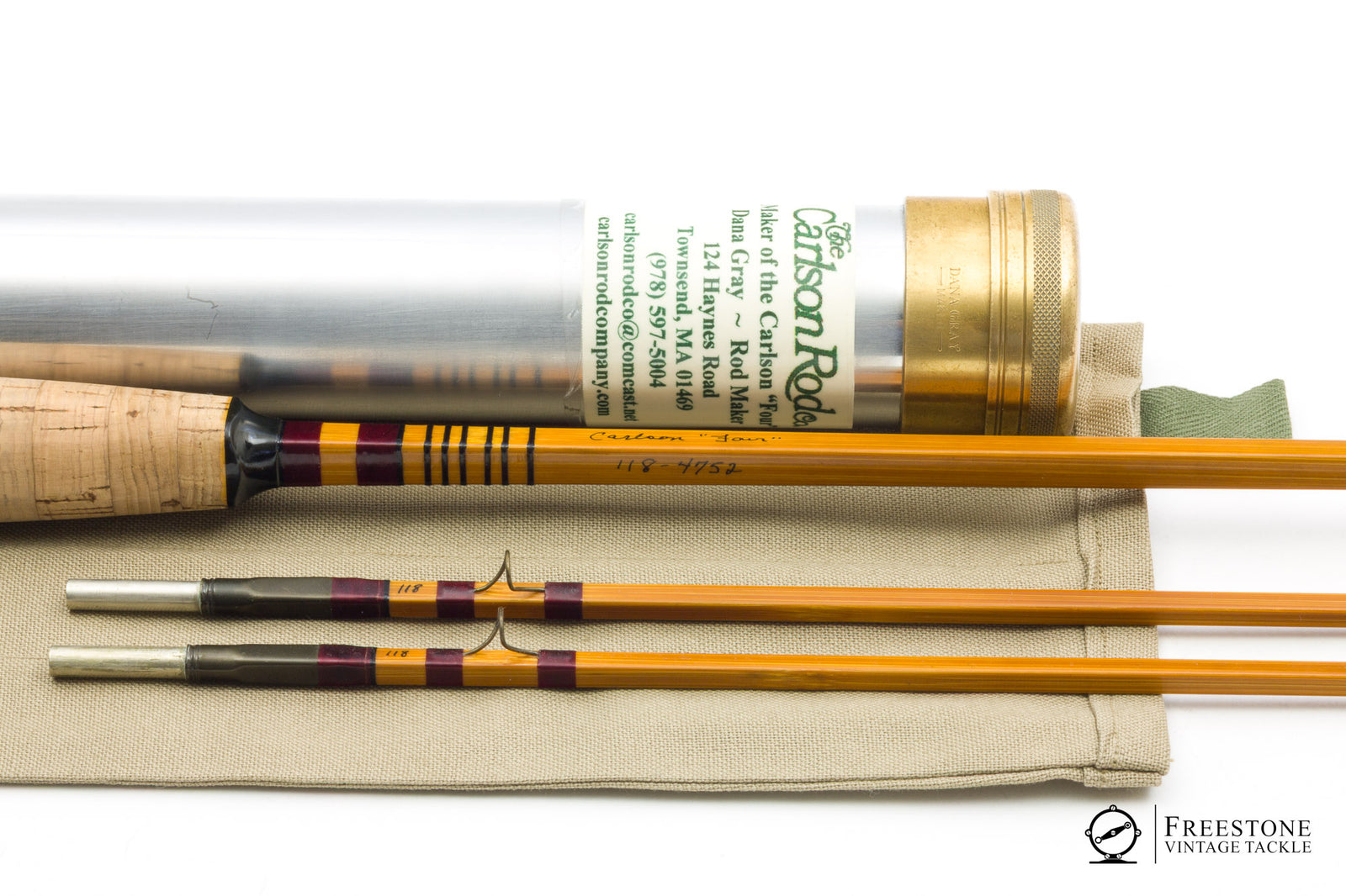 Gray, Dana - "Carlson Four" 7'6' 2/2 4wt Quad Bamboo Rod