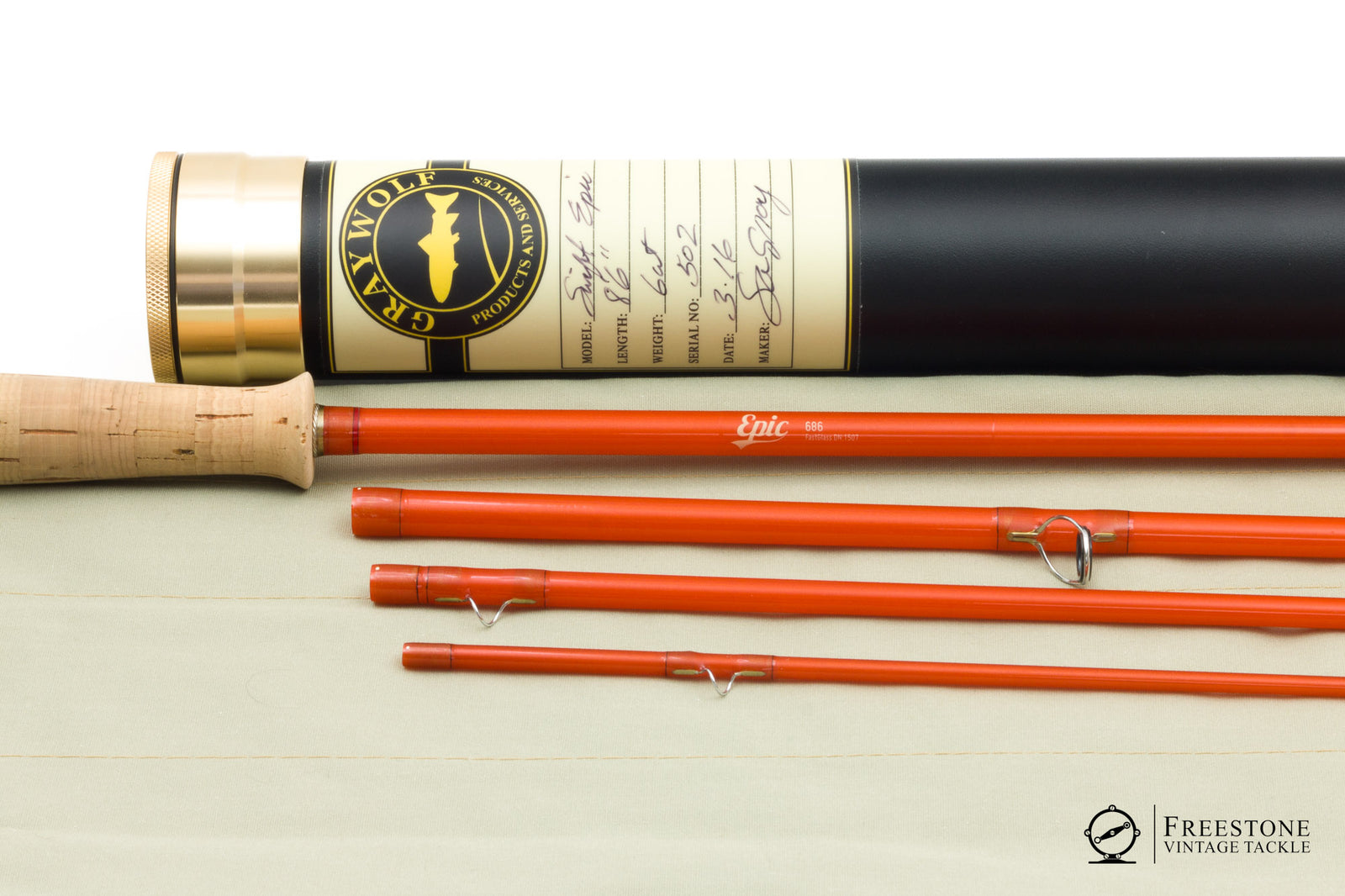 Graywolf / Epic - 686 Fastglass, 8'6" 4pc 6wt Flberglass Rod