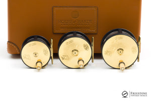 Hardy - 1902 Wide Spool Perfect Limited Edition - Brass Faced 3 Reel Set
