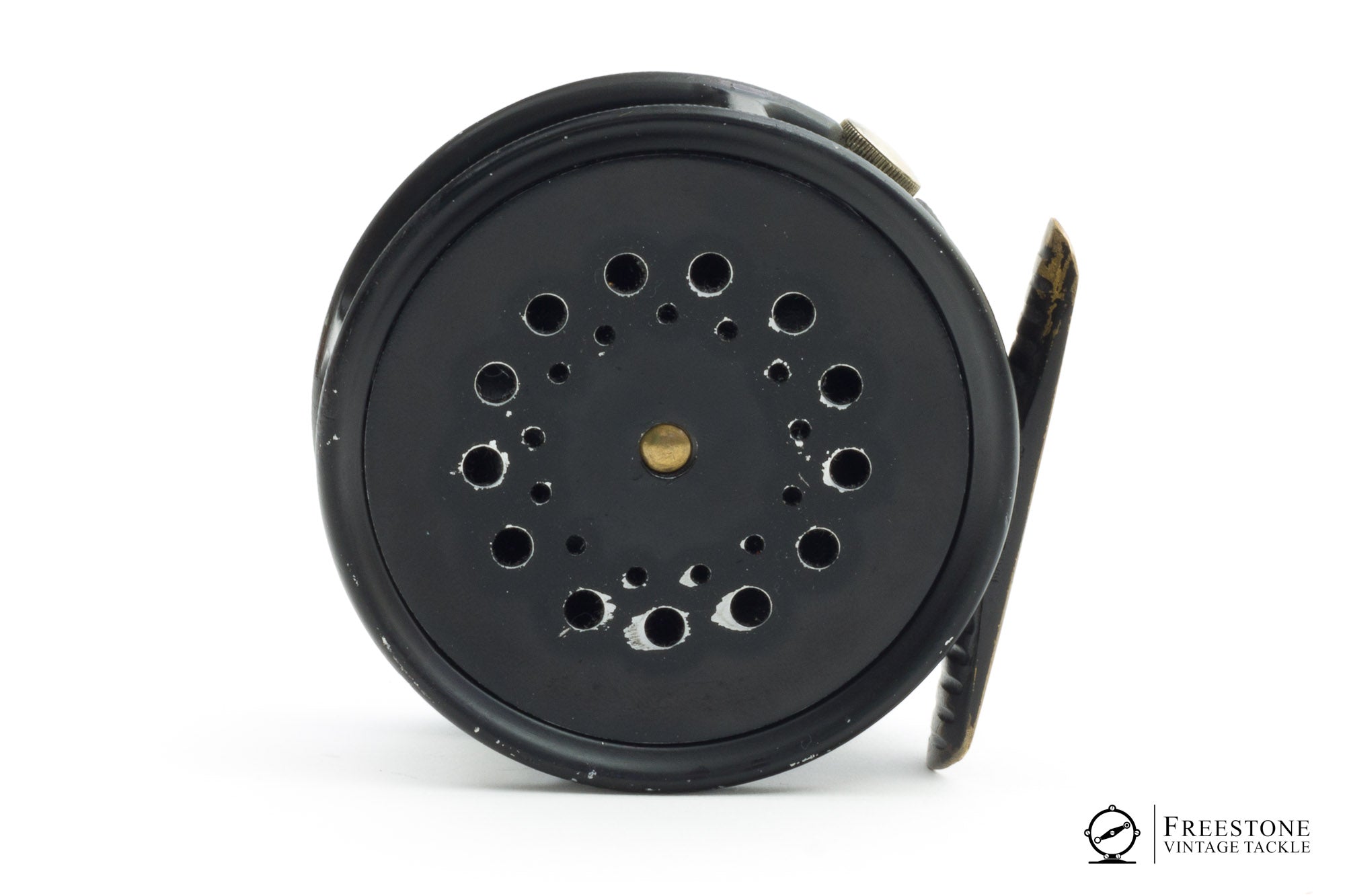 8 wt fly vintage reel Hardy - Perfect 2 7/8" Fly Reel - War-time Black Finish