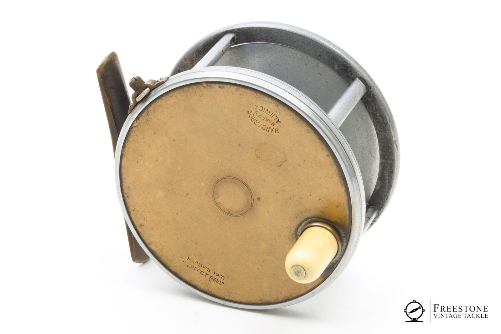 Hardy - Perfect 4 1/4" Fly Reel - Brass Faced, 1896 Check