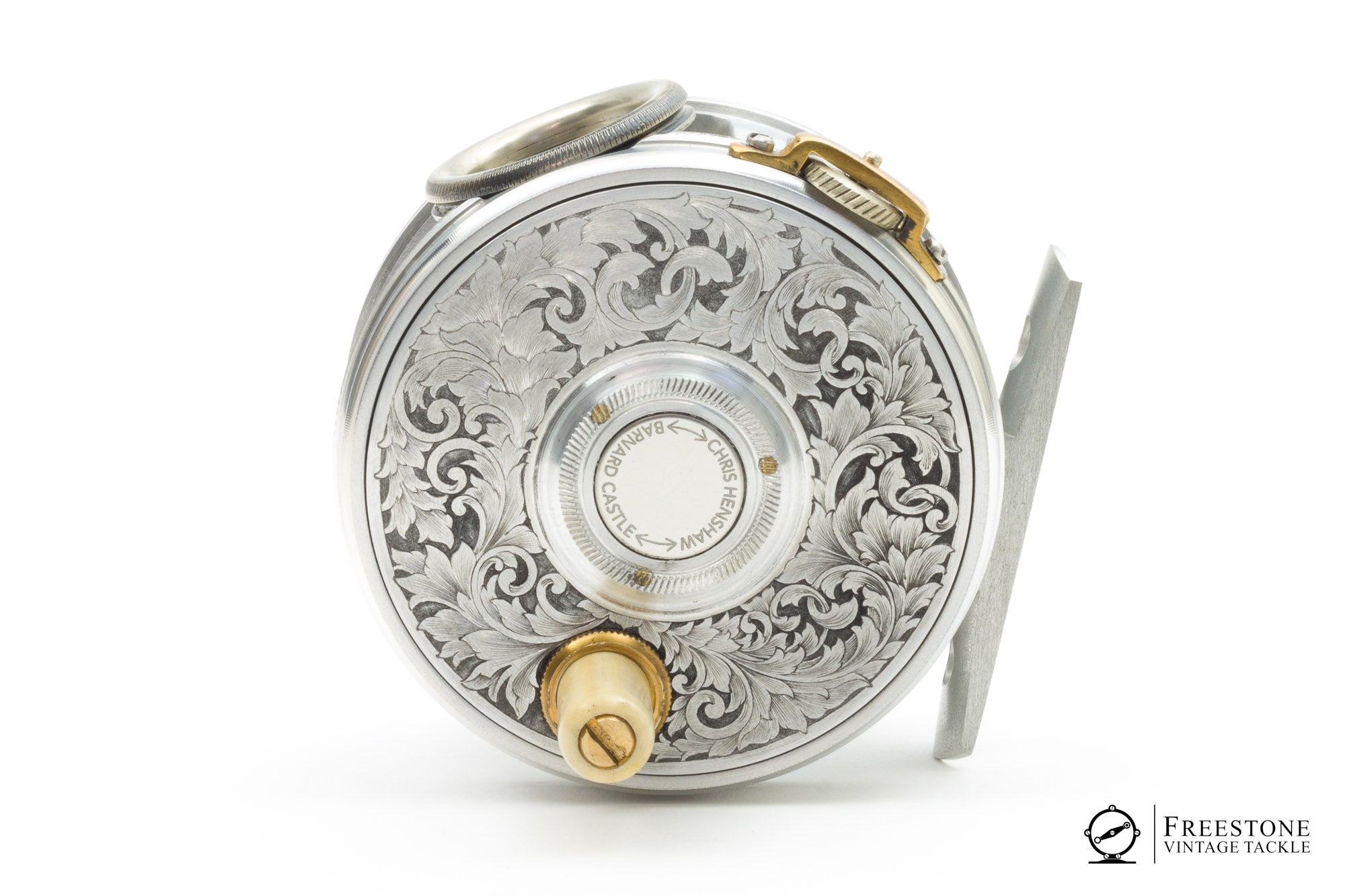 custom engraved fly reel Henshaw, Chris (Barney Reels) - 3" Fly Reel - LHW, 1912 Check