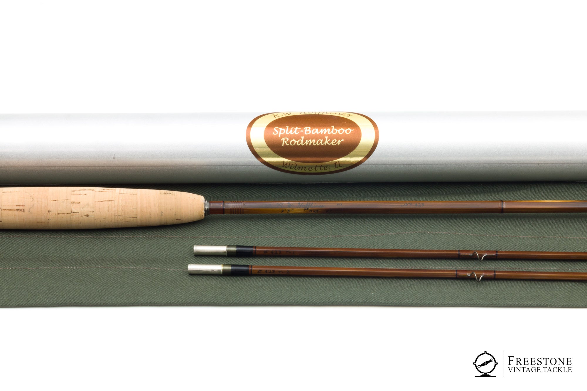 Hoffhines, R. W. - 7'3" 2/2, 4wt Hollowbuilt Bamboo Rod