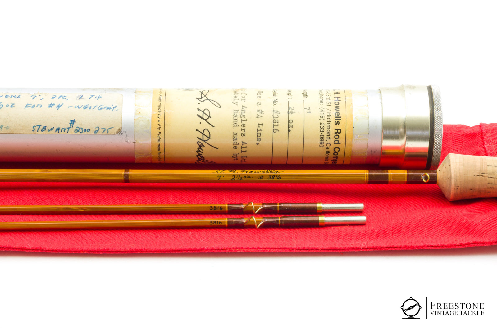 Howells, G.H. - 7' 2/2 4wt (2 1/2oz) Bamboo Rod