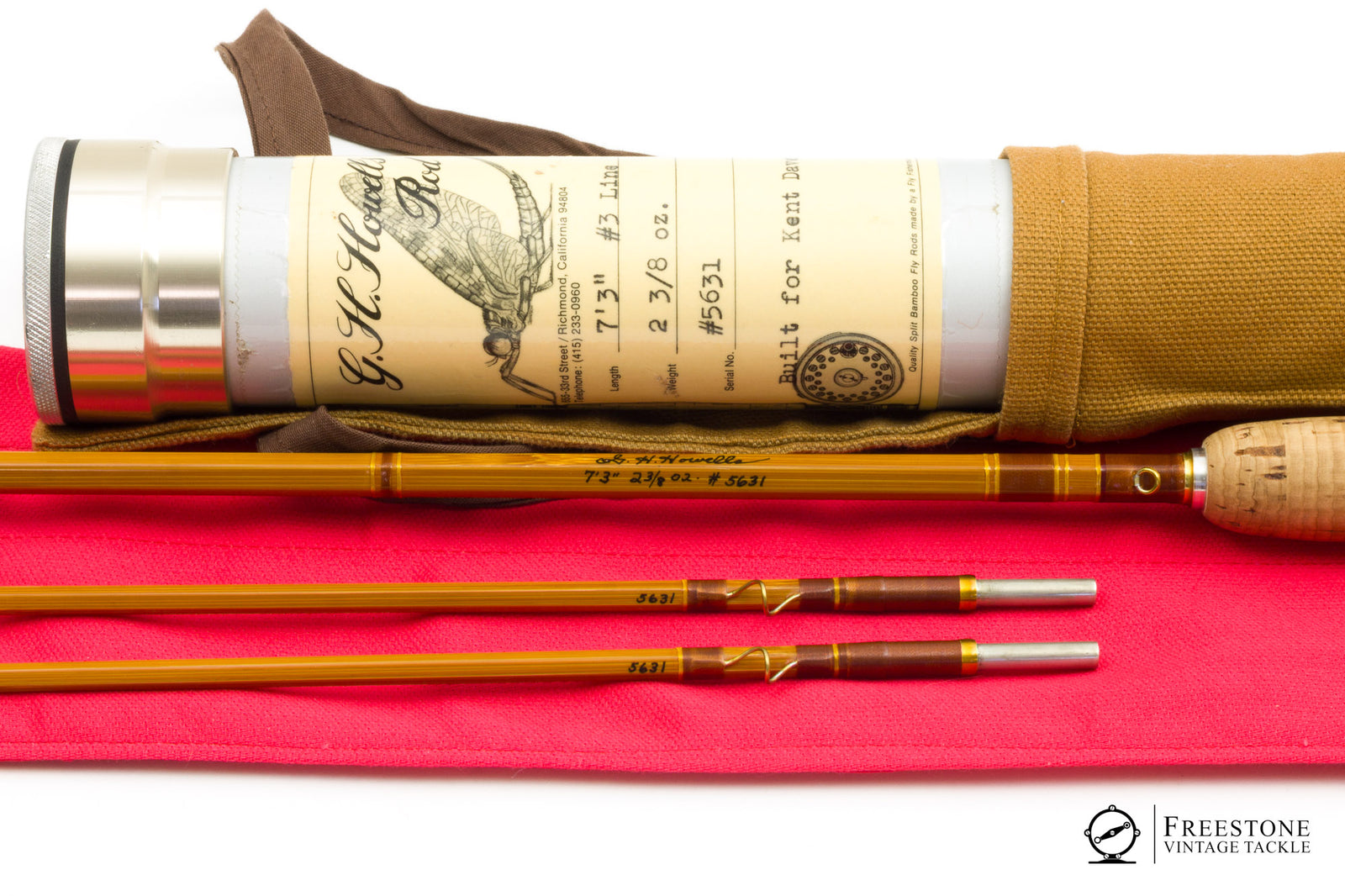 Howells, G.H. - 7'3" 2/2 3wt (2 3/8oz) Bamboo Rod (On Hold)