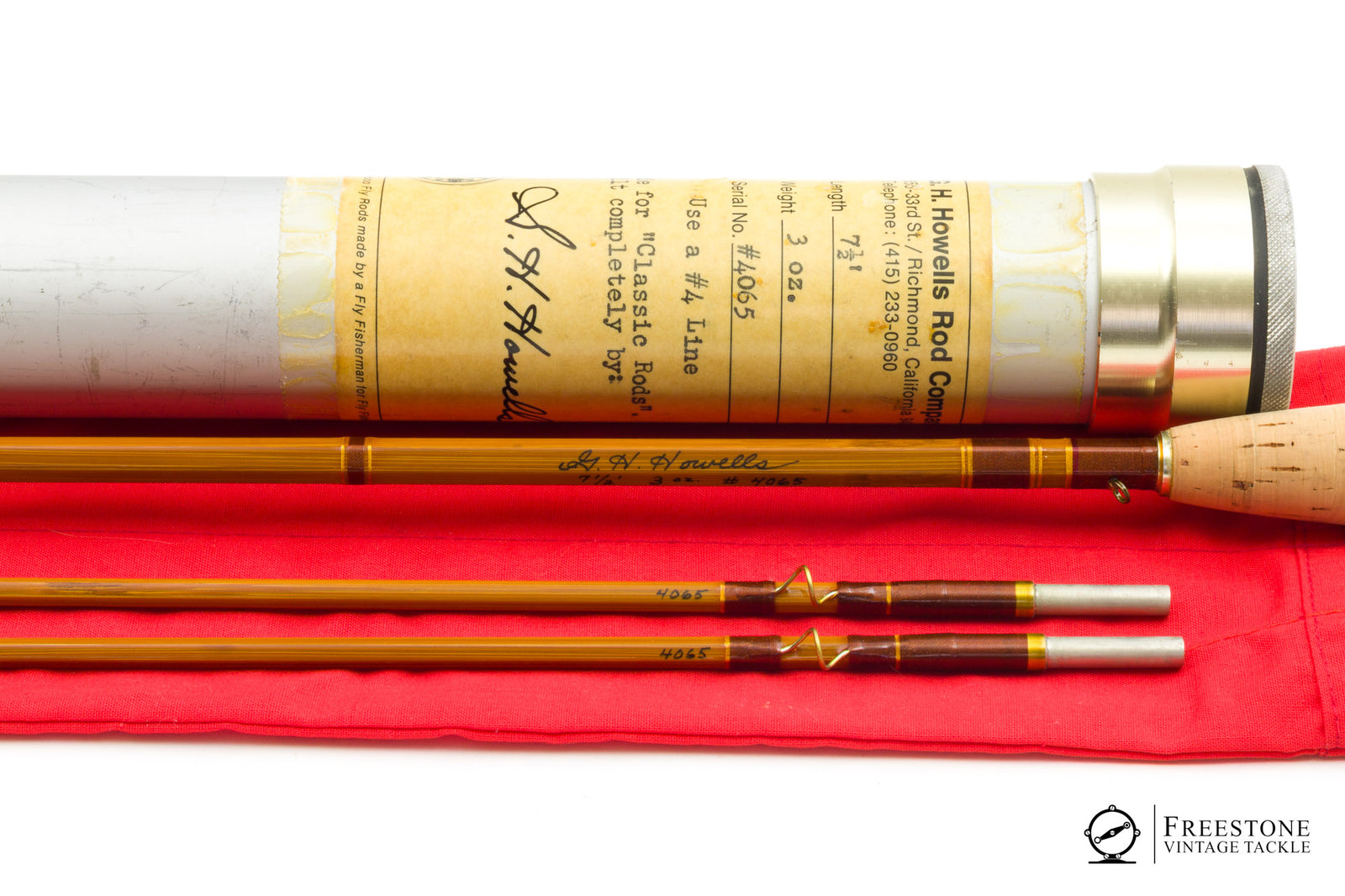 Howells, G.H. - 7'6" 2/2 4wt (3oz) Bamboo Rod