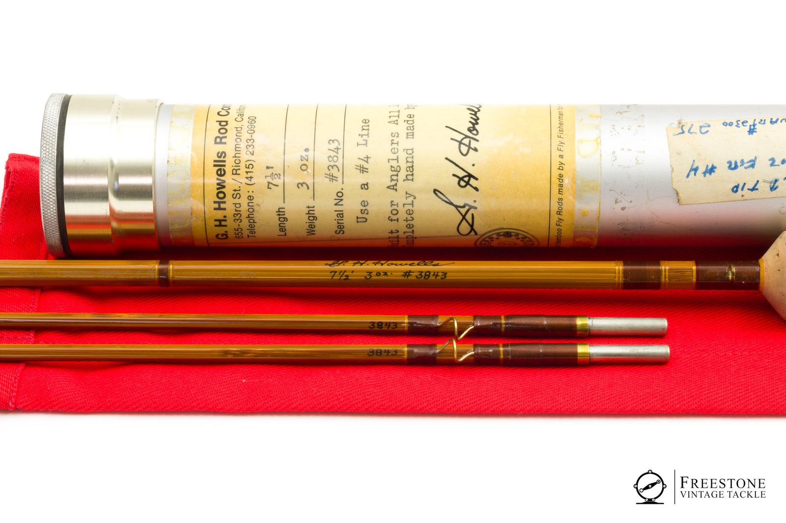 Howells, G.H. - 7'6" 2/2 4wt (3oz) Bamboo Rod