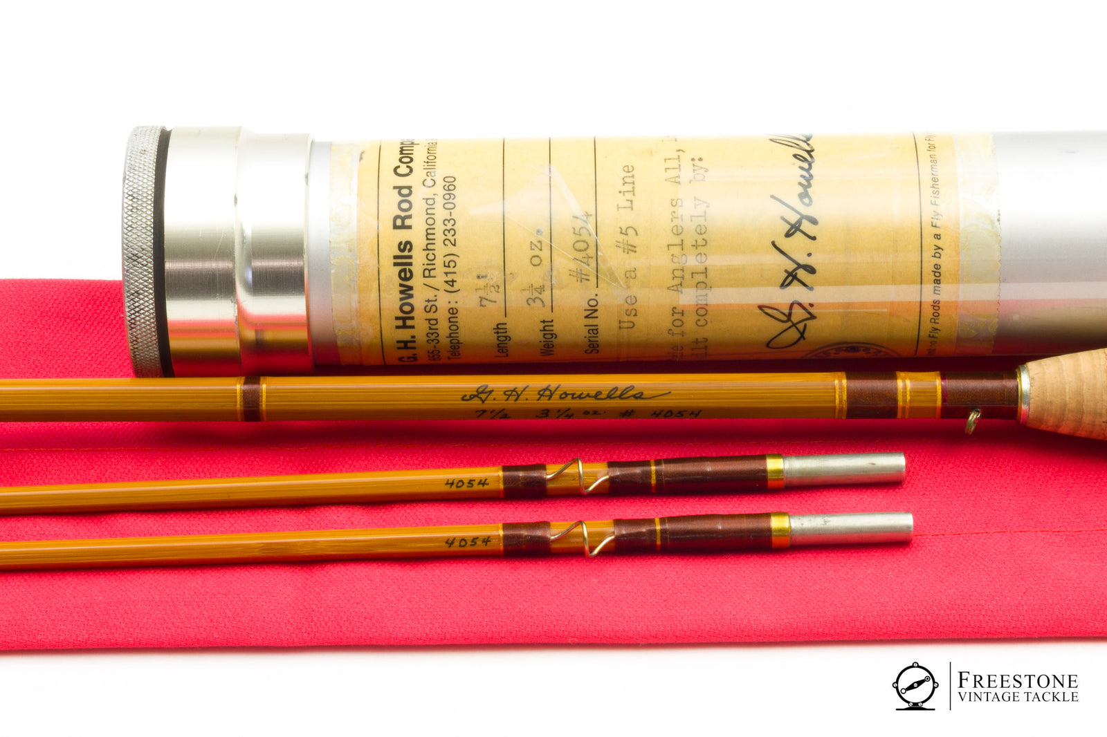 Howells, G.H. - 7'6" 2/2 5wt (3 1/4oz) Bamboo Rod