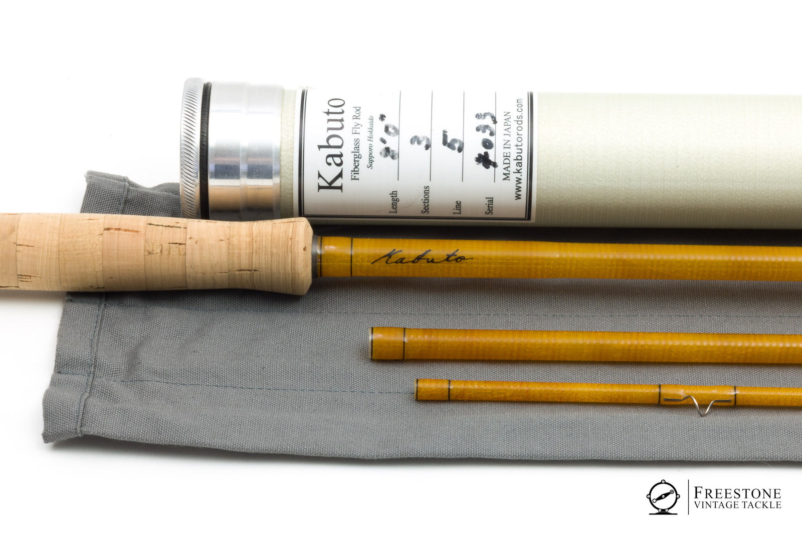 Kabuto - Model 8053, 8' 5wt 3-Piece Fiberglass Rod