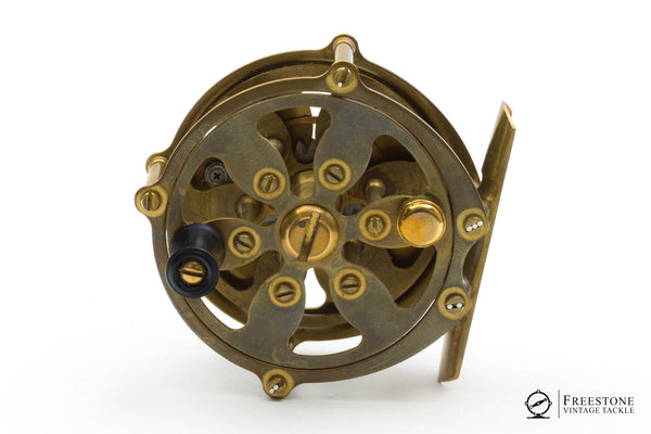 antique skeleton fly reel brass swirl Kineya - Cavous Style:Reel+Rod(7'0'')+Free Jacket Ships from USA Best Reel for the