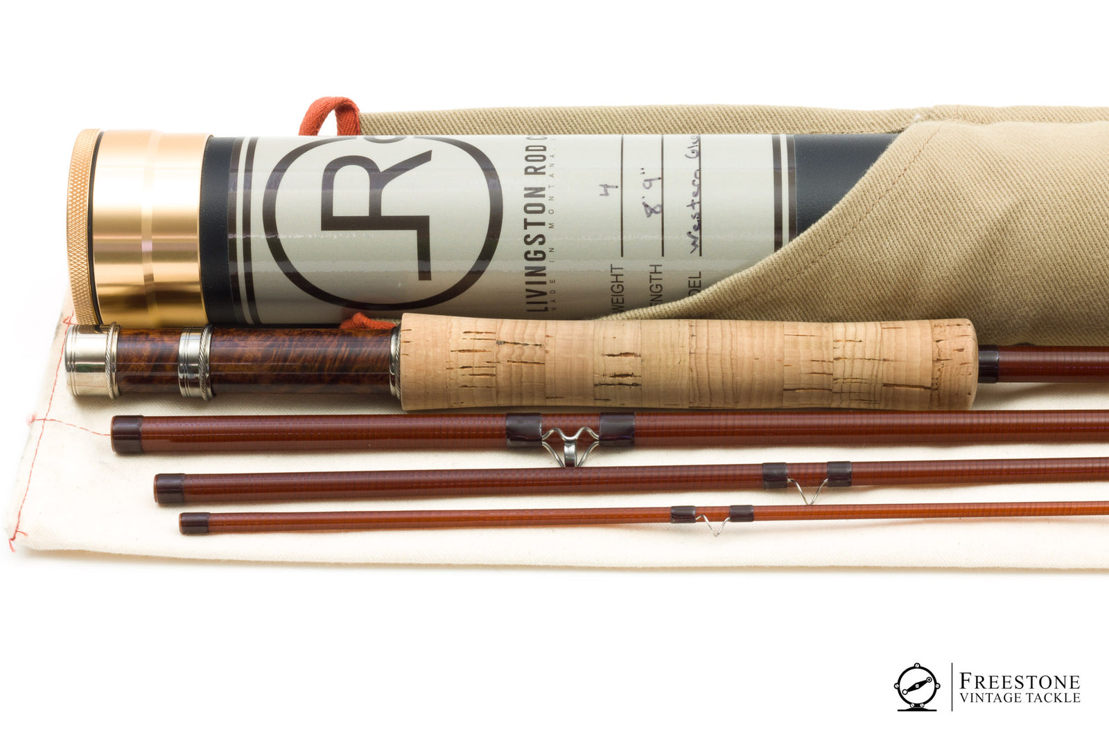 Livingston Rod Co. - 894, 8'9" 3pc 4wt Fiberglass Rod