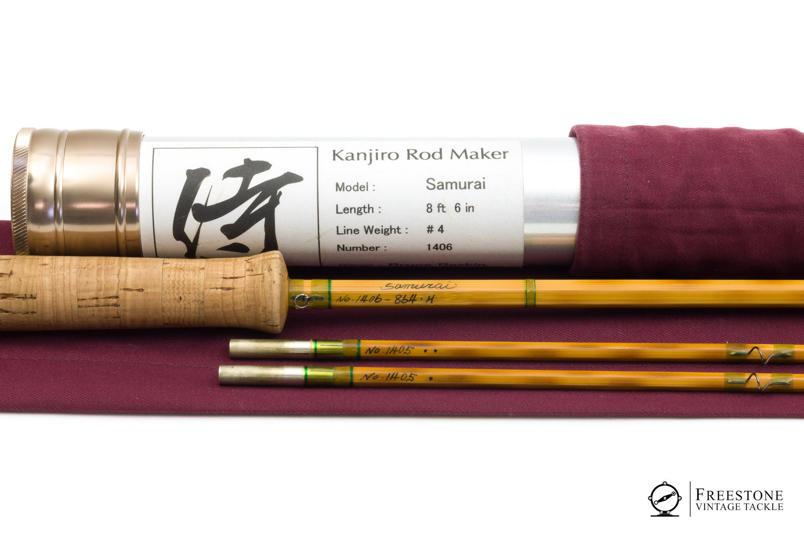 Nakao, Kanjiro - 8'6" 2/2 4wt Hollowbuilt Bamboo Rod