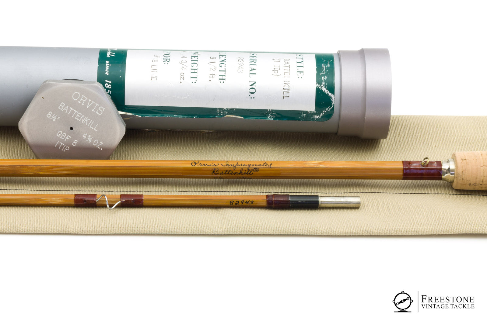 Orvis - Battenkill 8'6" 2/1 8wt Impregnated Bamboo Rod