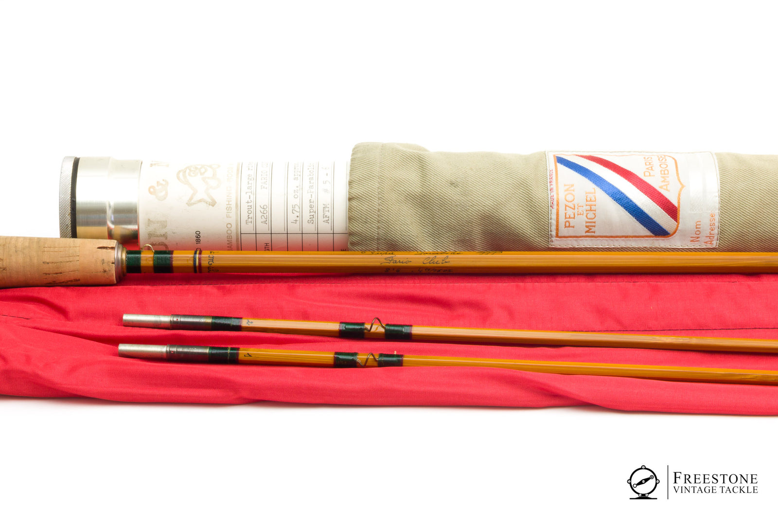 Pezon et Michel - Fario Club Super Parabolic 8'6" 2/2, 5-6wt Bamboo Rod
