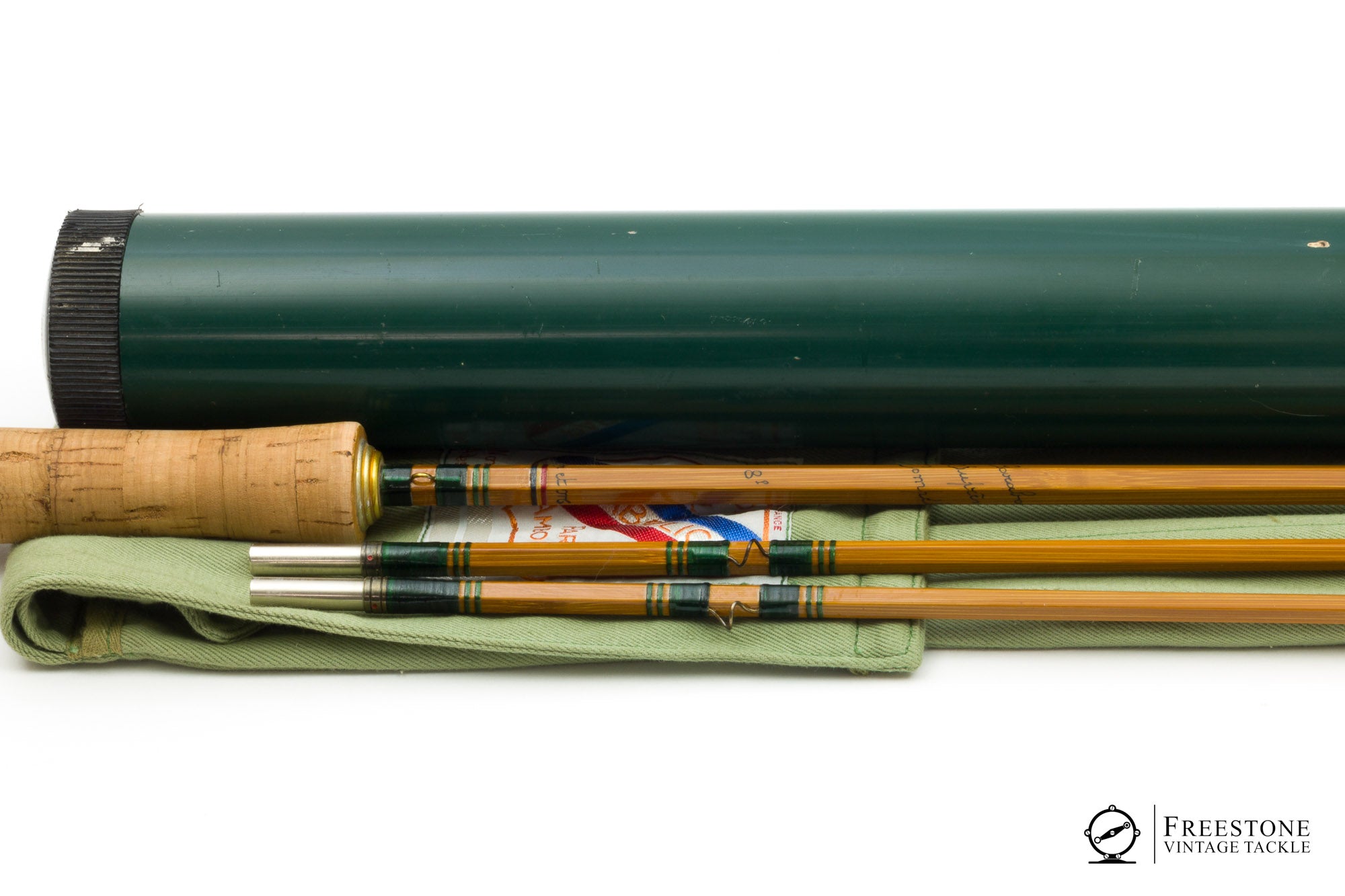 bamboo fishing pole with 2 eyelids Pezon et Michel - Parabolic Supreme Competition 8'1" 2/2 5wt Bamboo Ro
