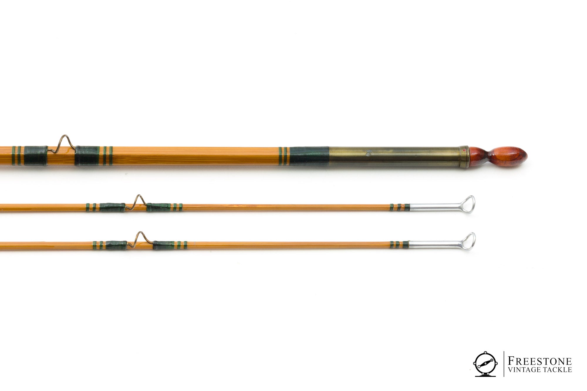 bamboo fishing pole with 2 eyelids Pezon et Michel - Parabolic Supreme Competition 8'1" 2/2 5wt Bamboo Ro