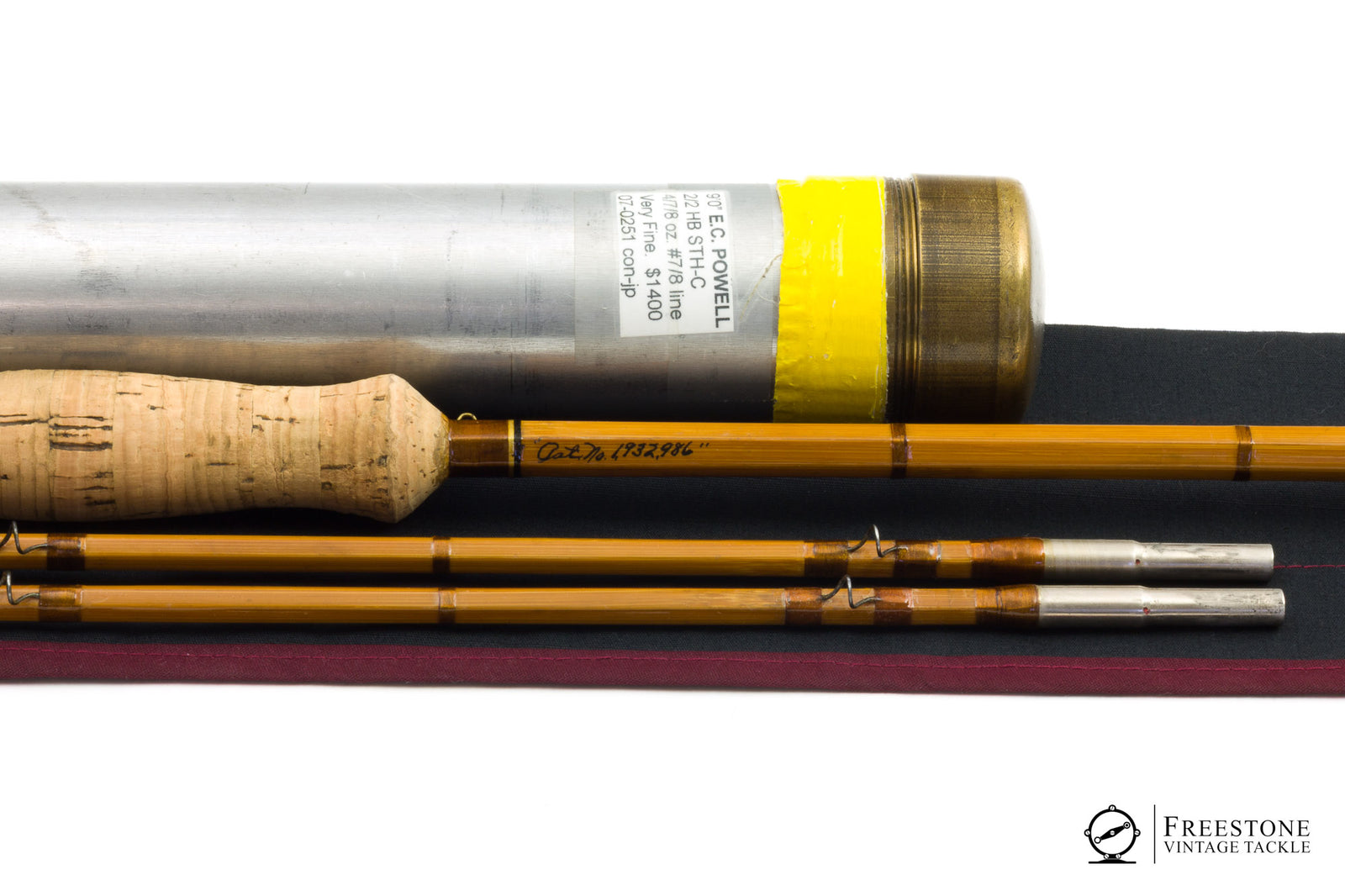 Powell, E.C. - 9' 2/2 7-8wt Semi-Hollow Bamboo Rod (C-Taper)