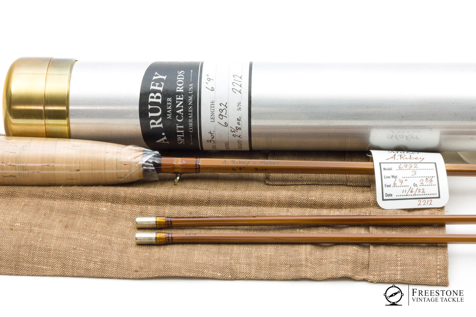 Rubey, A. - 6'9" 2/2 3wt Bamboo Rod