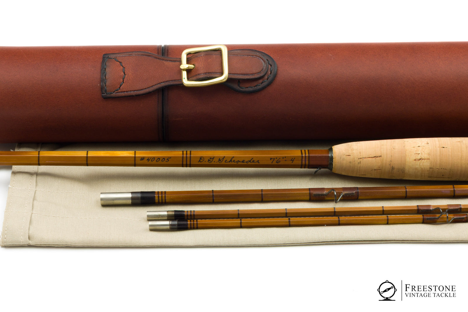 Schroeder, D.G. - 7'6" 3/2 4wt Bamboo Rod