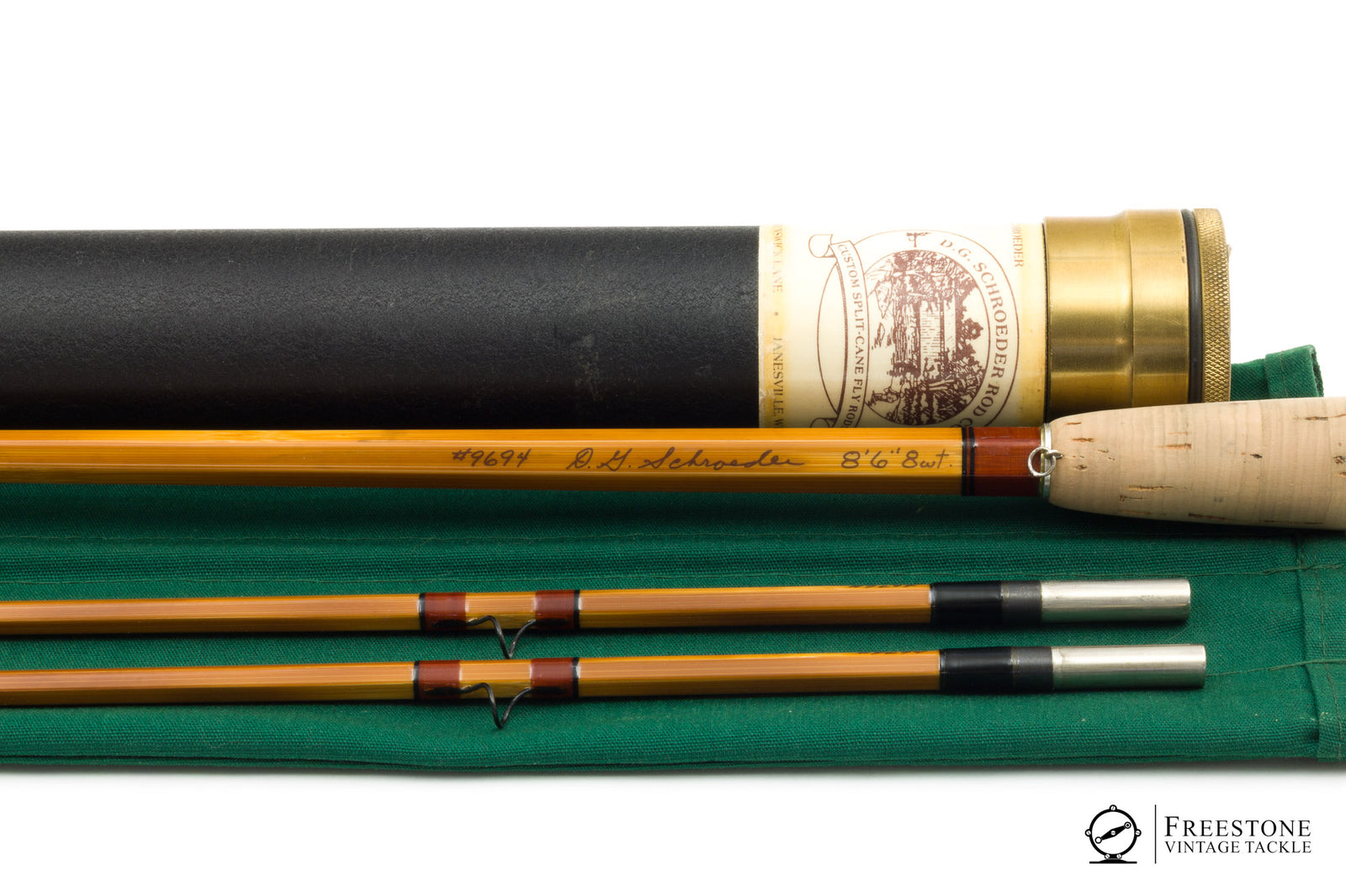 Schroeder, D.G. - 8'6" 2/2 8wt Bamboo Rod