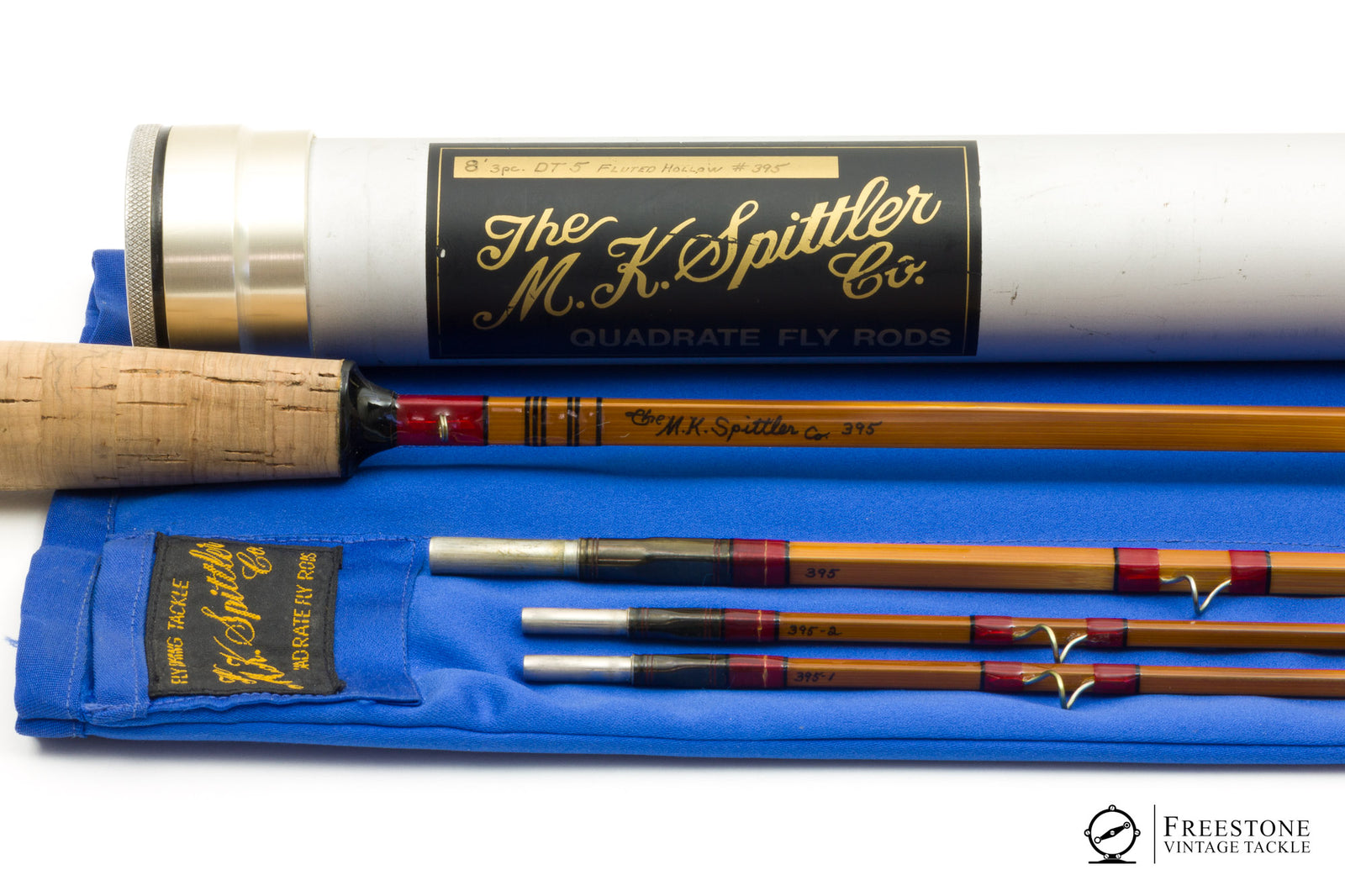 Spittler, M.K. - 8' 3/2 5wt Hollow Quad Bamboo Rod