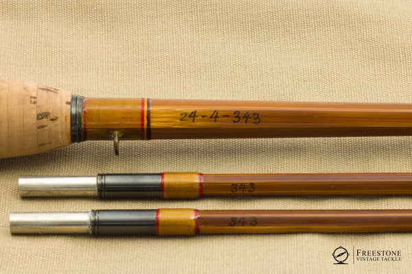 Taylor, R.D. - Model 24-4, 7' 2/2 4wt Bamboo Rod - Freestone Vintage Tackle