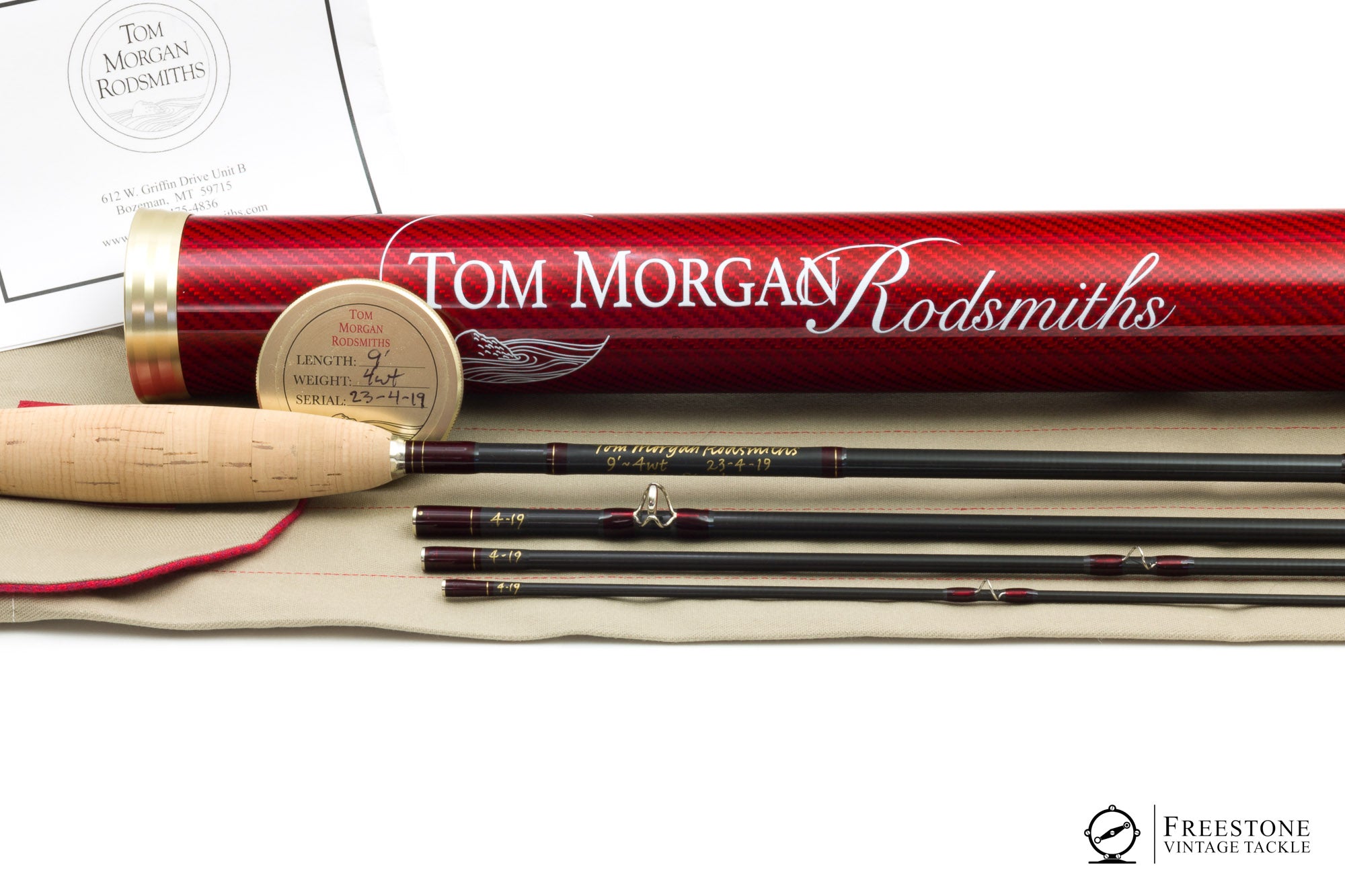 Tom Morgan Rodsmiths - 9' 4pc 4wt Graphite Rod