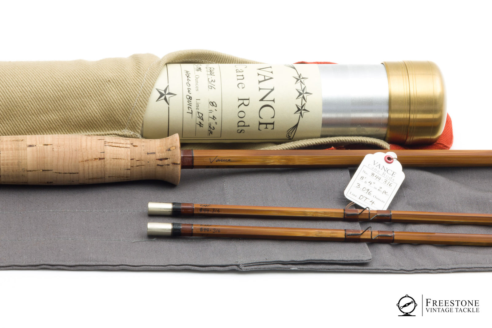 Vance, Chris - Model 844, 8'4" 2/2 4wt Hollowbuilt Bamboo Rod