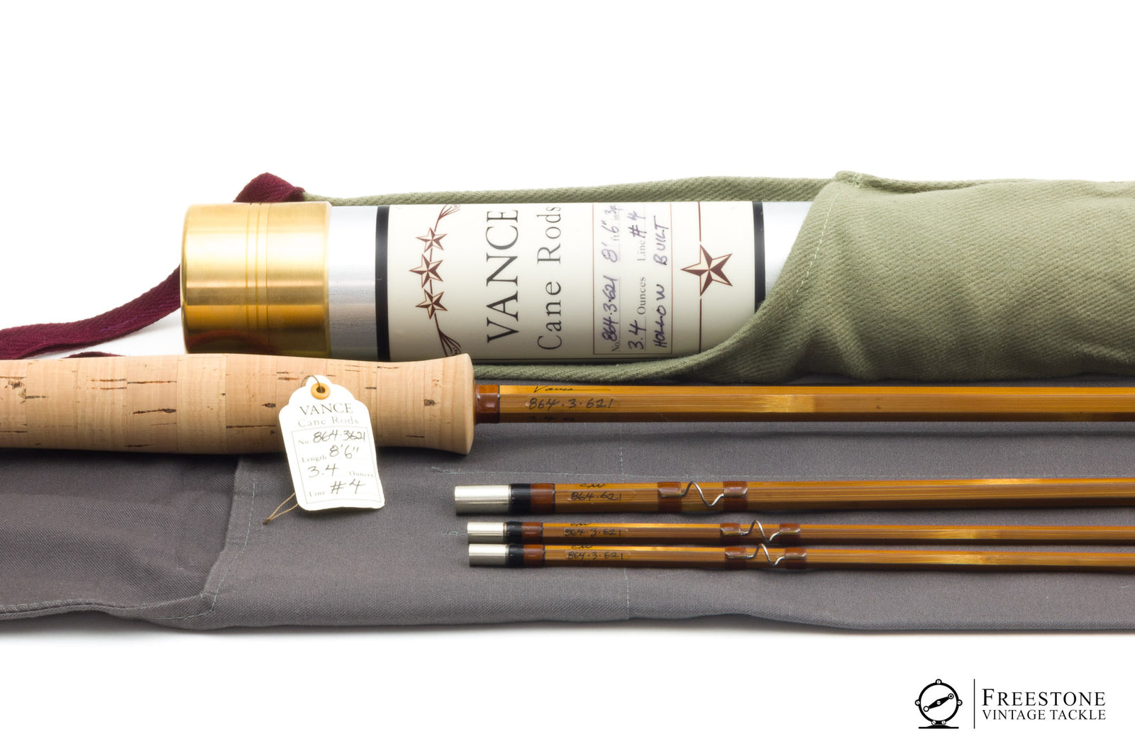 Vance, Chris - Model 864-3, 8'6" 3/2 4wt Hollowbuilt Bamboo Rod