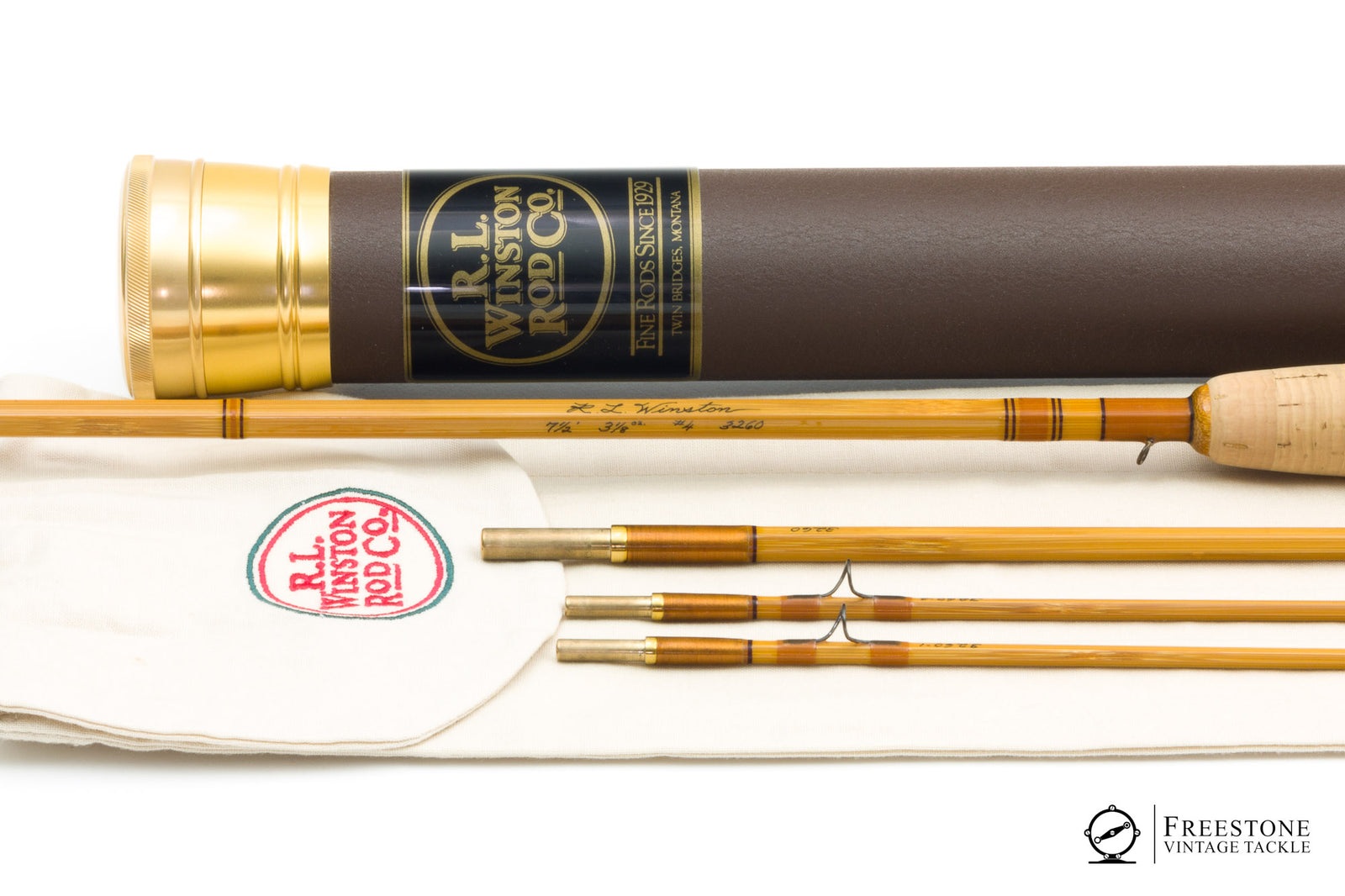 Winston, R.L. - 7'6" 3/2 4wt Bamboo Rod - Brackett Era