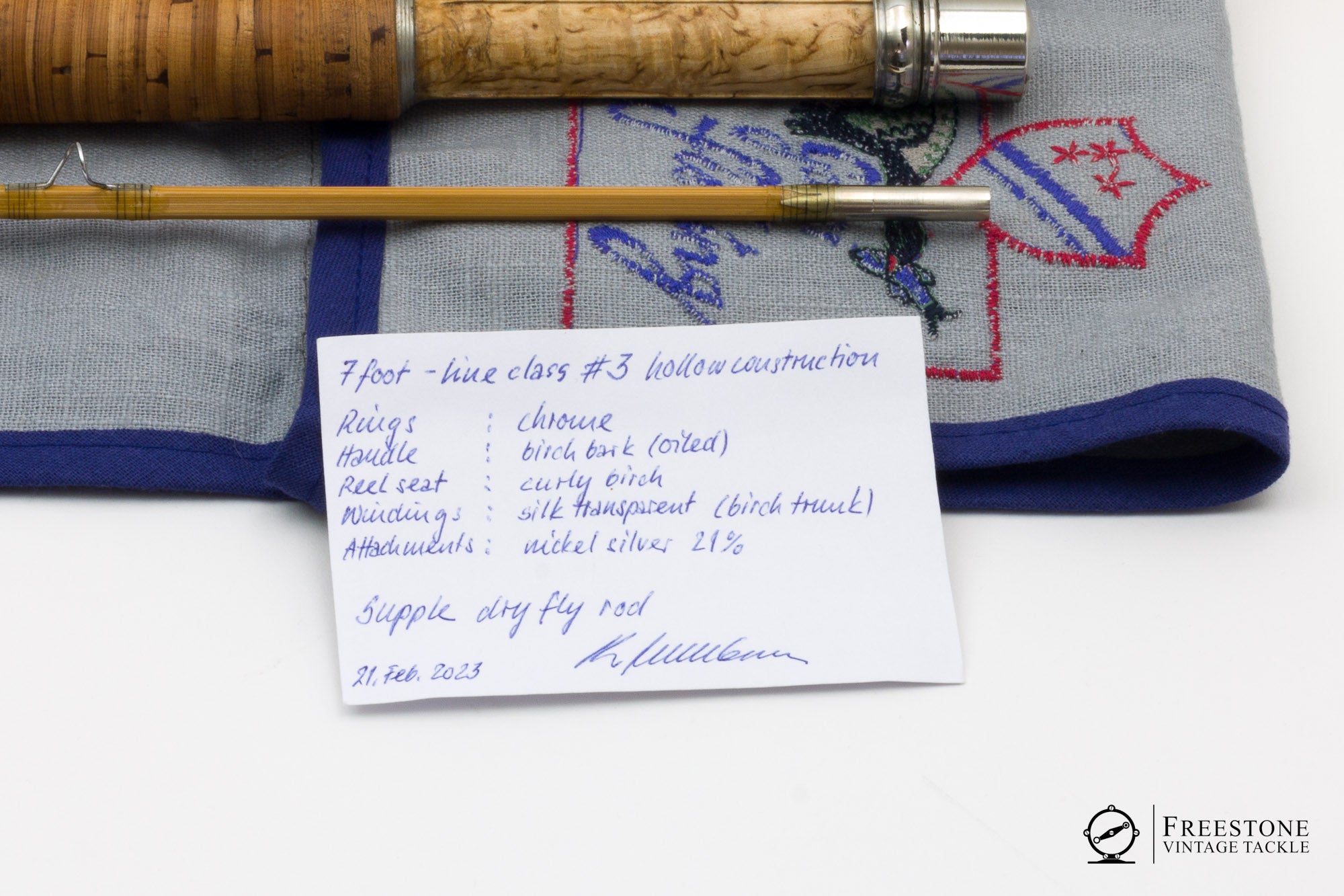 Zumbrunn, Kurt - 7' 2/1 3wt Hollowbuilt Bamboo Rod - Freestone