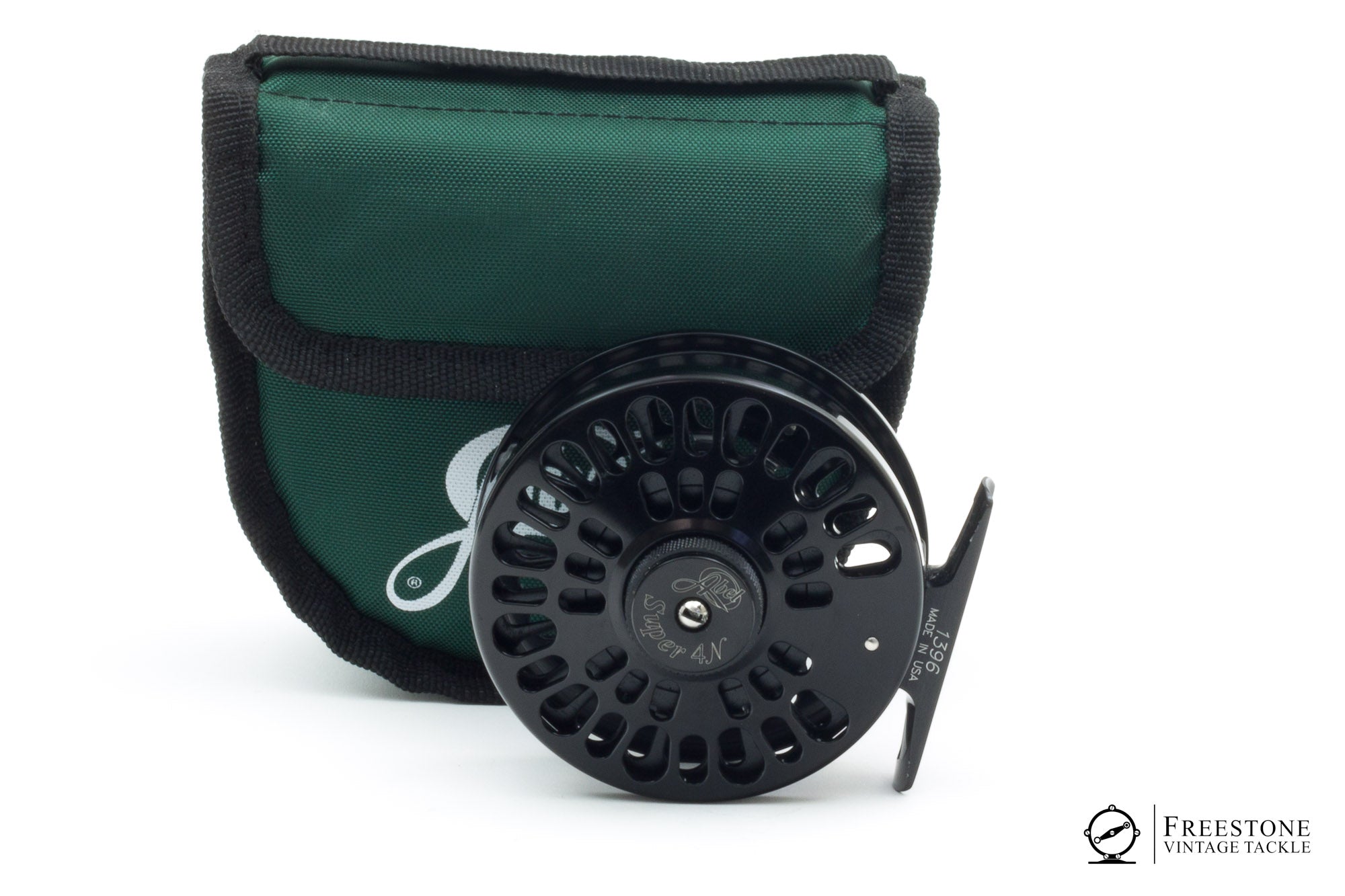 Abel Super 4 Fly Fishing Reel. Platinum Finish. Made in USA.