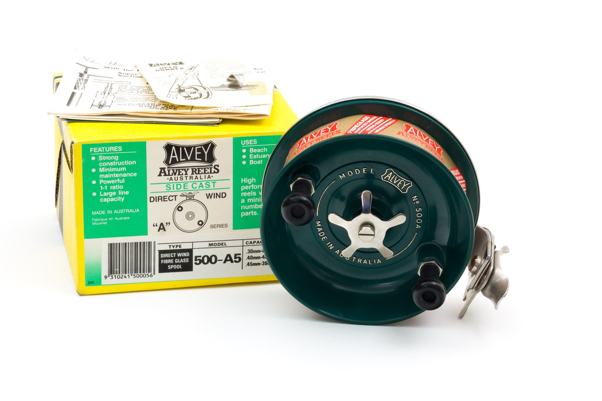 alvey commercial hand fishing reel Alvey Reels - Model 500-A5 Sidecast Reel