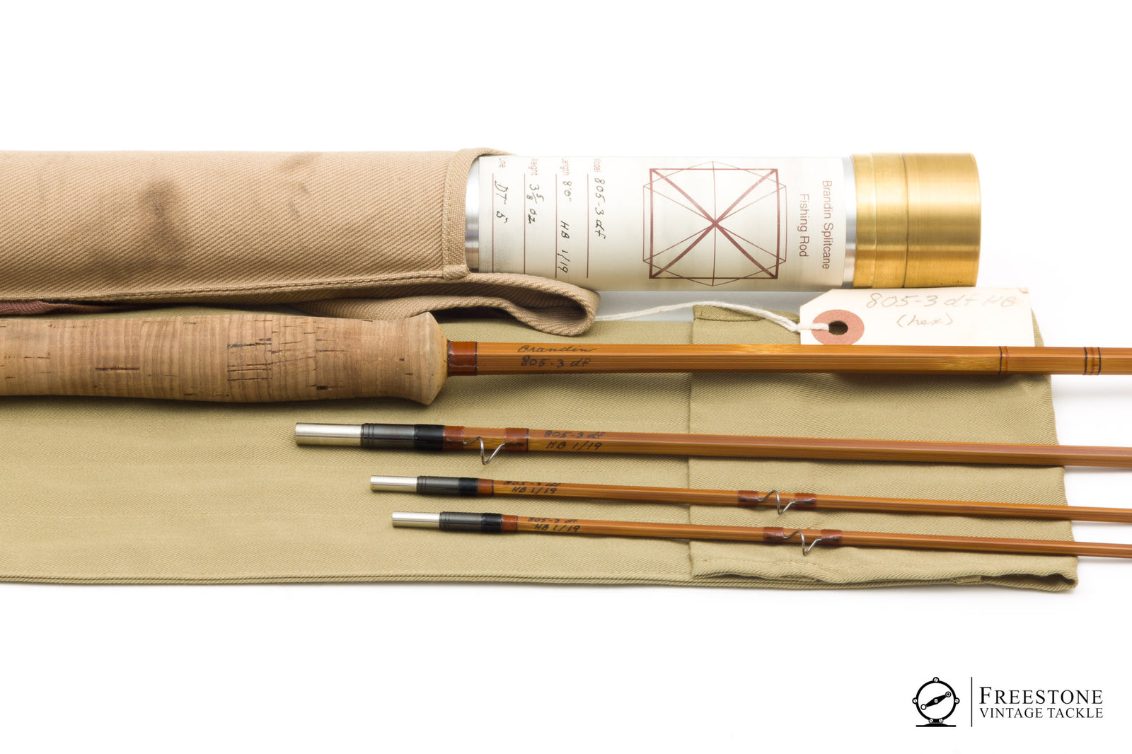 Brandin, Per - Model 805-3df, 8' 3/2 5wt Hex, Holllowbuilt Bamboo Rod