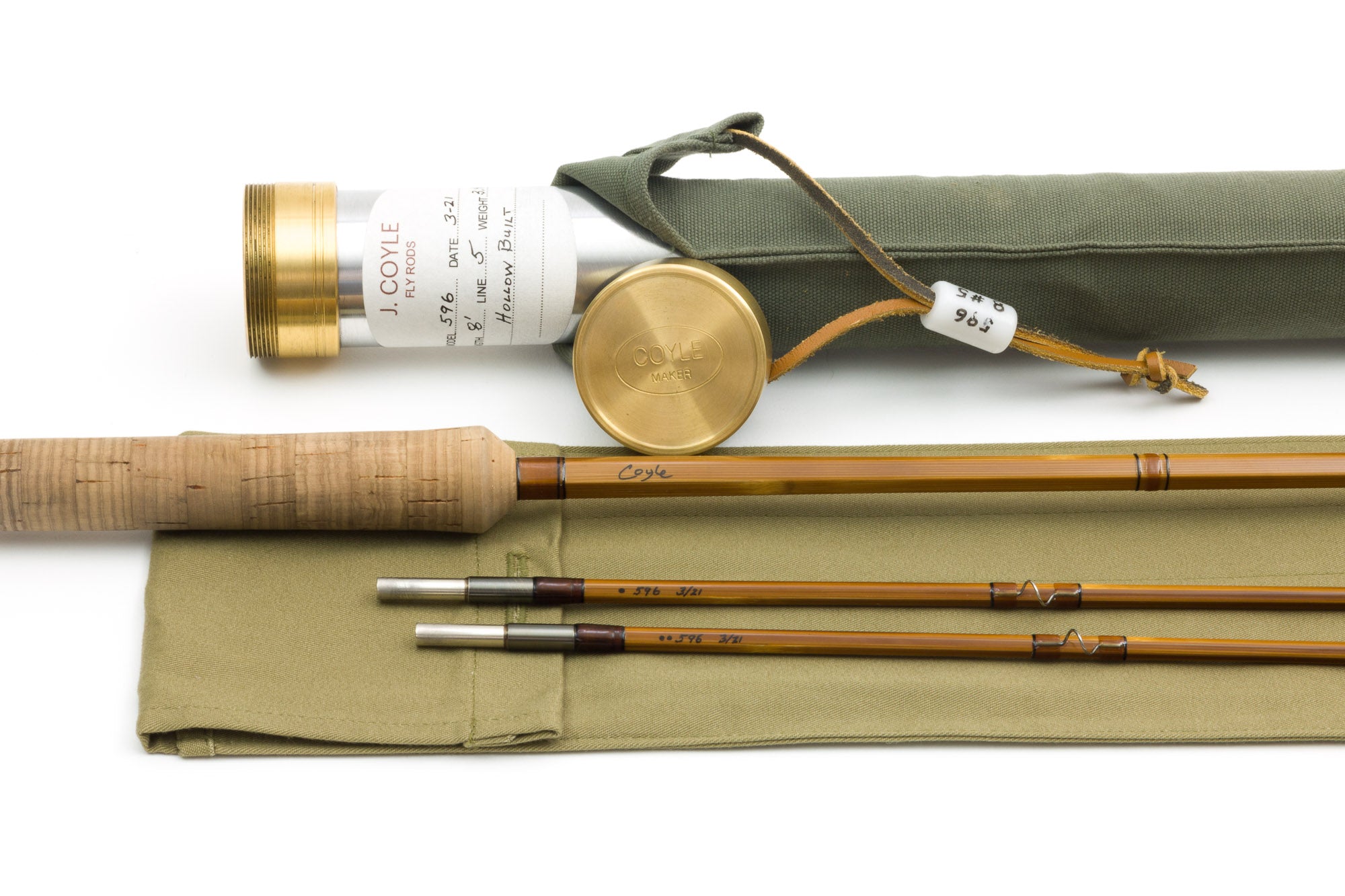 Coyle, Jack - Model 596, 8' 5wt 2/2 Hollowbuilt Bamboo Rod - Freestone ...