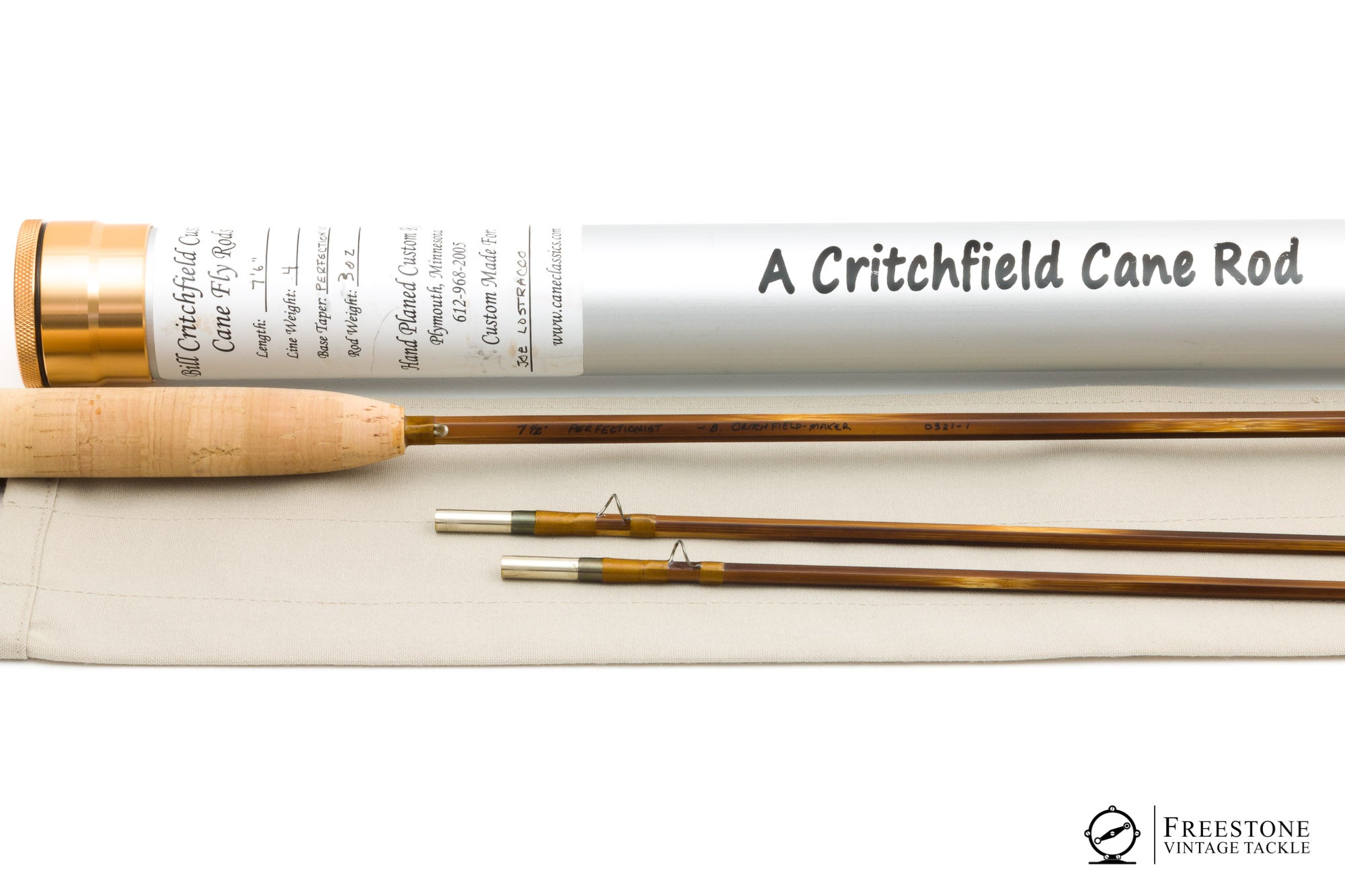 Critchfield, Bill - 7'6" 4wt "Perfectionist" 2/2 Bamboo Rod