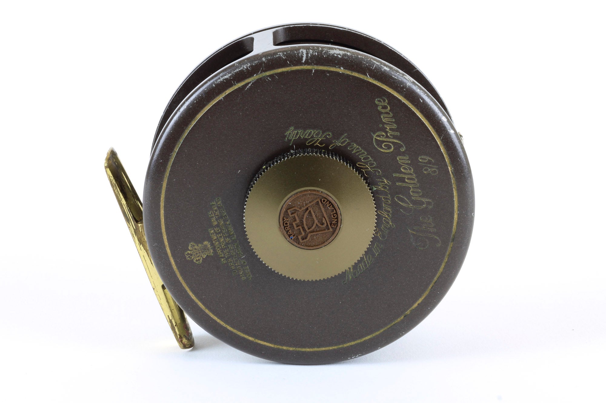 Hardy Golden Prince 9/10 salmon fly reel with Hardy reel zip case