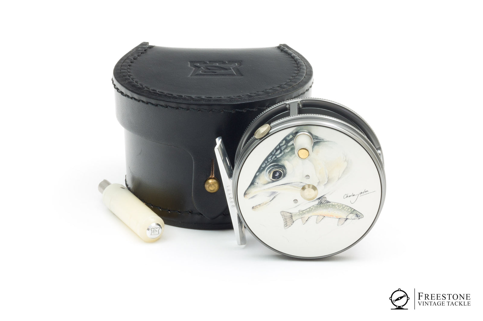 Hardy - Perfect 3 1/8" Widespool Fly Reel - Charles Jardine Brook Trout Graphic