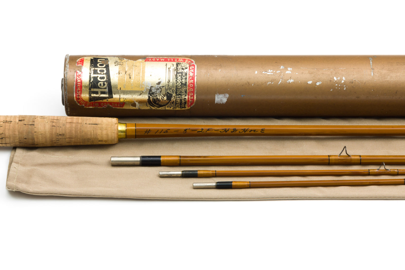 Heddon - Model #115, 8' 3/2, 5-6wt Bamboo Rod